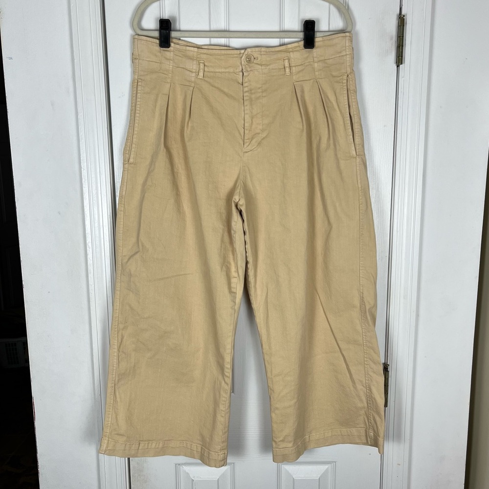 Maeve Anthropologie Remi Wide-Leg Crop Chino Pants - Picture 4 of 11